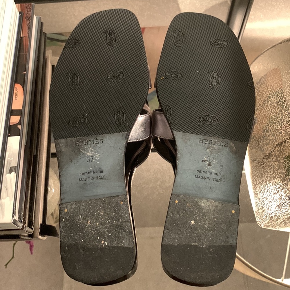 Oran Slide Sandals in Metallic Silver - Picture 6 of 6